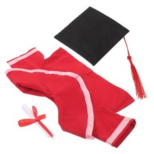  1 set di mini cappello e toga da laurea per bambola di peluche da 30 cm, ideale