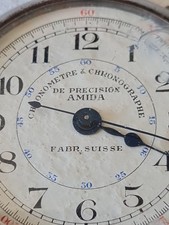 RARE CHRONOMETRE CHRONOGRAPHE AMIDA FABR SUISSE