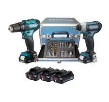 KIT COMBO CLX228SAX2 MAKITA  AVVITATORE IMP+ TRAPANO AVV+ 3 BATTERIE 12 V 2,0 Ah