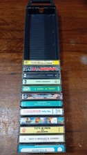 audiocassette musicassette LOTTO MUSICASSETTE ANNI '70/80+CONTENITORE VINTAGE /C
