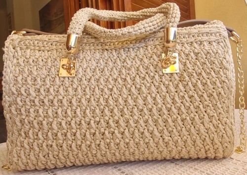 Borsa uncinetto artigianale - borsa,