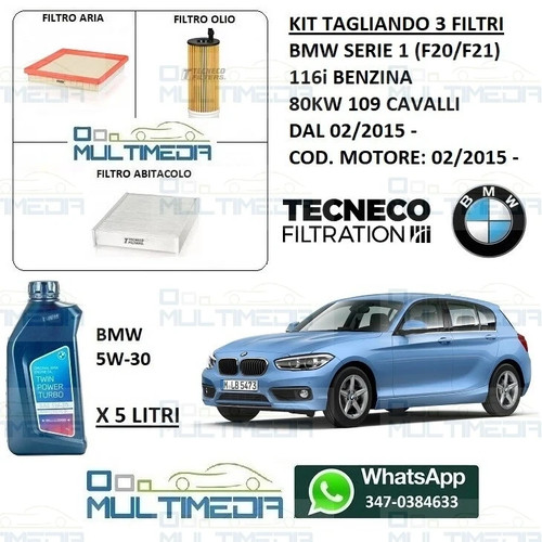 Tagliando filtri tecneco bmw - filtri,