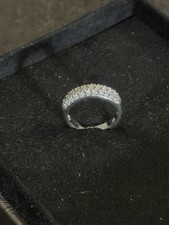 Anello Fedina Argento Con Zirconi Swarovski 