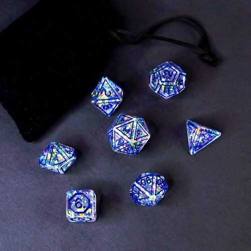 Set dadi scintillanti clear - dadi,