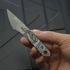 Coltello da Collo EDC 4,5” Full Tang 440c Acciaio Tattico Lama Fissa con Fodero Kydex