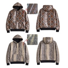 Felpa con cappuccio in pelle