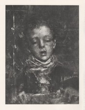 Antonio Mancini - Il cerinaio - Heliogravure