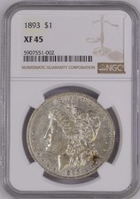 1893 $1 Morgan Silver Dollar -