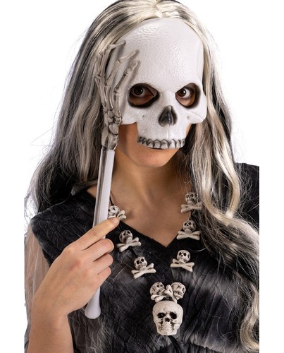 Maschera zombie mezzo viso - maschera,