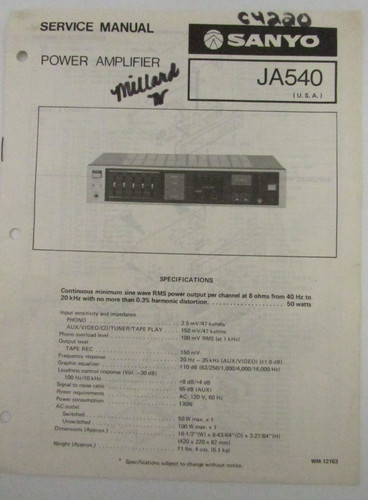 Amplificatore potenza sanyo - di,