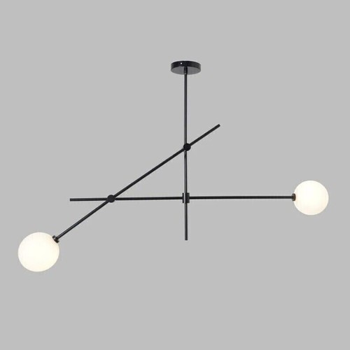 Lampadario due globi stile - due,