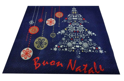 Tappeto blu buon natale - tappeto,