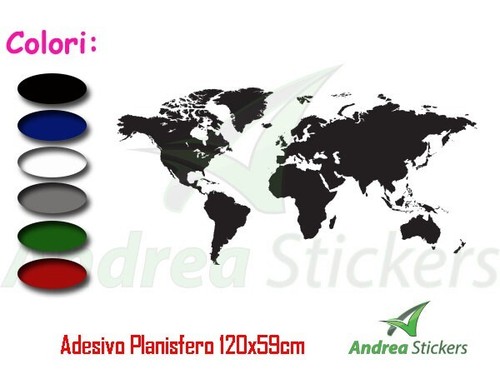 Planisfero 120x60cm adesivo - planisfero,