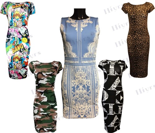 Abito midi bodycon jersey - bodycon, in