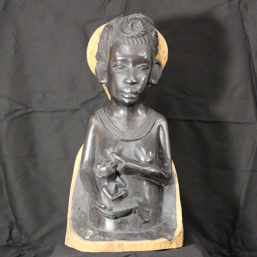Maternità scultura lignea - lignea, h