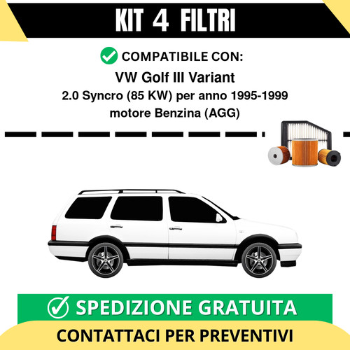 Kit filtri tagliando per vw - 4,