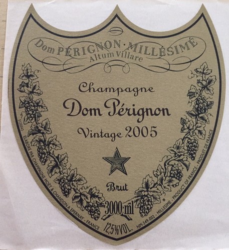 Une étiquette champagne - une, de