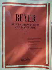 FERDINAND BEYER Scuola Preparatoria del Pianoforte op.101 edizione RICORDI ER104