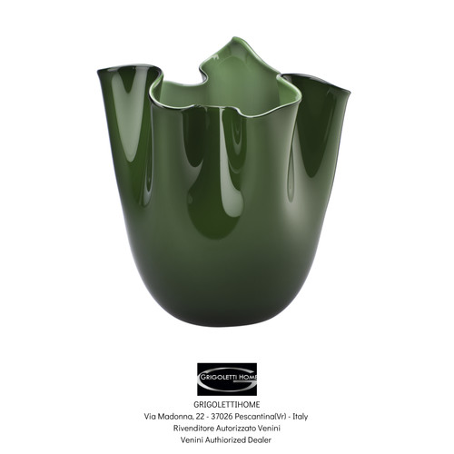 Venini vaso fazzoletto verde - vaso,