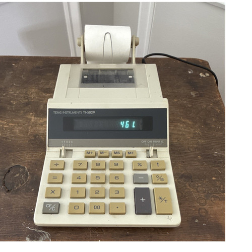 Calcolatrice stampa vintage - calcolatrice, di