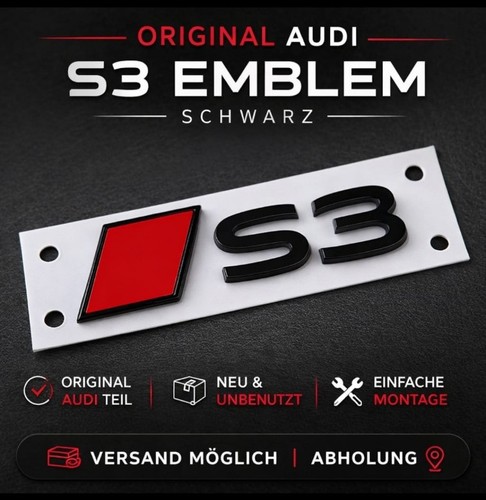 Originale audi scritta nera - s3,