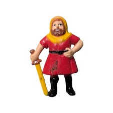 Figurina Vintage Cavaliere Cappuccio Giallo PVC/Gomma, Soma 1986 Rara