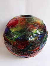 L68-VENINI 2001 GAE AULENTI-GEACOLOR-792.00 ROSSO VERDE ARTE DESIGN MURANO GLASS