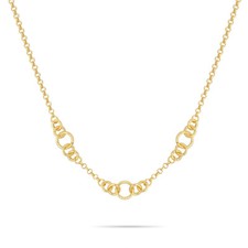 Collana donna in ottone dorato