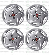 KIT SET 4 COPRICERCHI COPPA RUOTA  FIAT SEICENTO 600 LOGO ROSSO D13" NUOVO