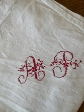 Antico lenzuolo di lino bianco