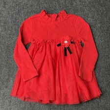 Abito tutù rosso - 2t, manica
