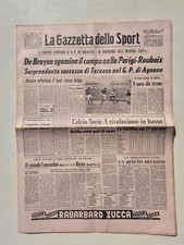 GAZZETTA DELLO SPORT 8 APRILE 1957 LANEROSSI VICENZA-JUVENTUS - PARIGI-ROUBAIX