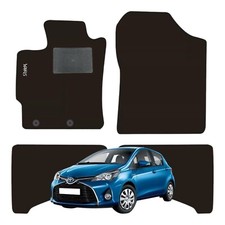 Set Tappeti Moquette Adatti per TOYOTA Yaris Hybrid dal 2013 - (con 2 Attacchi)