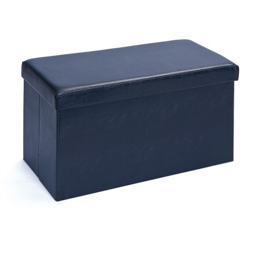 Pouf nero contenitore grande - nero,