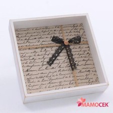 Svuotatasche portagioie portagioielli legno tessuto 24x24h5 vassoio