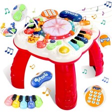 Giochi bambini 1 anno, tavolo multitattività, giochi musicali, luci, suoni, M...