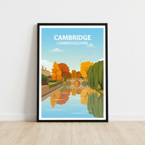 Poster viaggio cambridge - da,