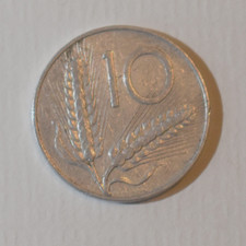 Italy 1951-R 10 Lire coin