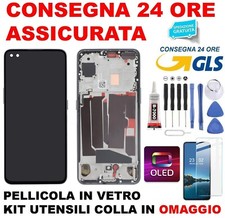DISPLAY ONEPLUS NORD 5G AC2001 AC2003 SCHERMO OLED VETRO FRAME TOUCH SCREEN NERO