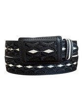 Cintura uomo Cinto Vaquero Piteado Bordado Cinto Charro stile western ricamata