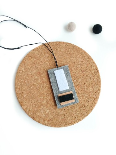 Collana con ciondolo feltro - collana,