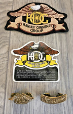 Harley Davidson HOG Harley Owners Group Patch  Sticker Decal & 2 Pins