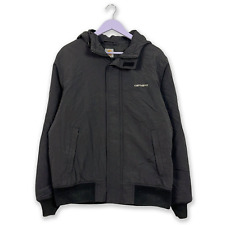 Giubbotto Carhartt Vintage anni 2000 nero con zip e cappuccio - Taglia L uomo