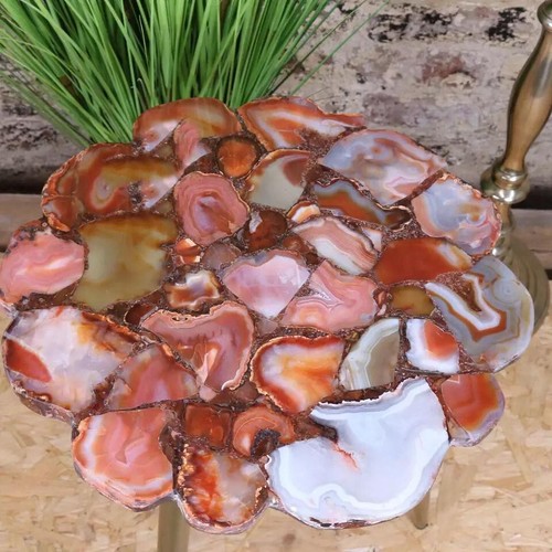 Tavolino laterale agata rossa - tavolino,