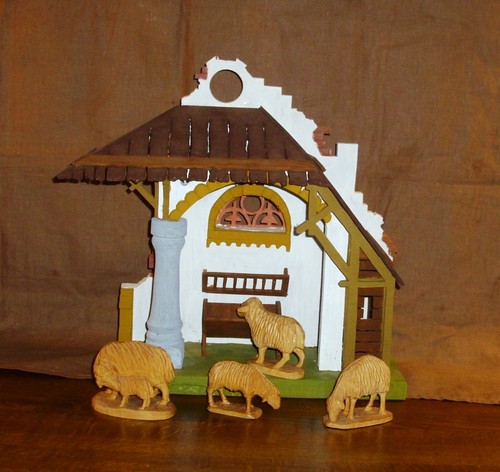 Stalla presepe con - , pecore