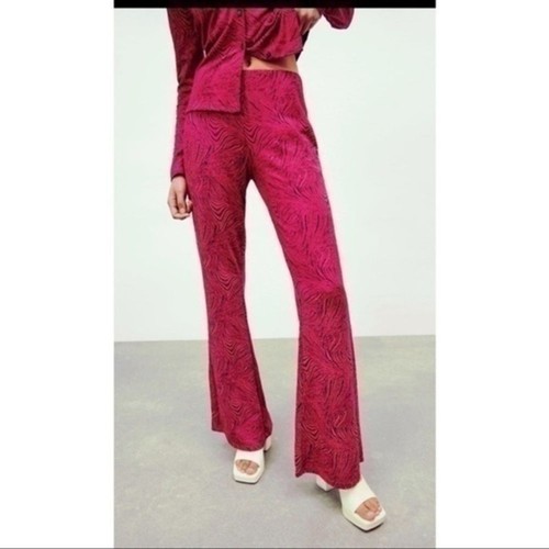 Zara flared jacquard pants - zara,