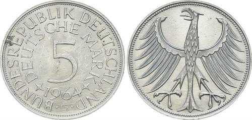 1964 argento moneta - g,