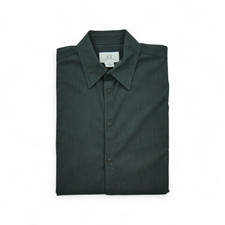 Classica camicia da uomo nera a righe Armani Exchange taglia M #QWE3735