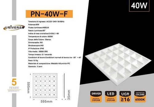 Pannello led quadrato - quadrato, bianco