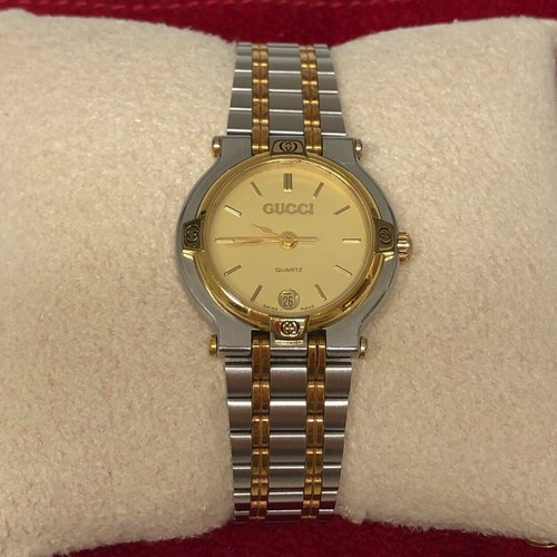 Gucci 9000l white silver date - gucci,